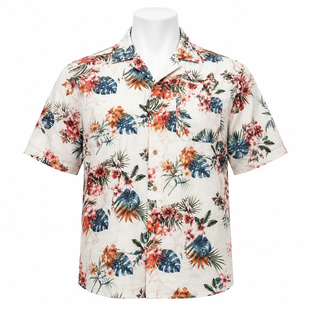 Goodfellow & Co. White Tropical Button Down - Size L